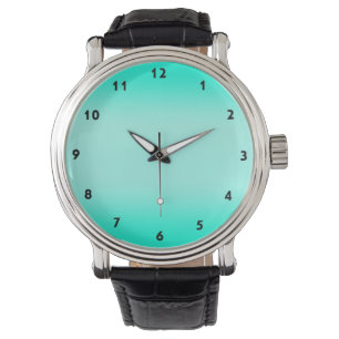 Modern enkel grönt Turquise Gradient Färg Armbandsur