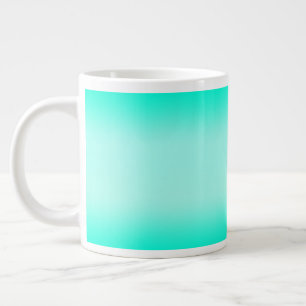 Modern enkel grönt Turquise Gradient Färg Jumbo Mugg