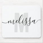 Modern enkel handskrift av Monogram Namn Musmatta<br><div class="desc">Modern monogram med handskrift namn.</div>
