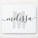 Modern enkel handskrift av Monogram Namn Musmatta<br><div class="desc">Modern monogram med handskrift namn.</div>