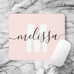 Modern enkel handskrift av Monogram Namn Musmatta<br><div class="desc">Modern monogram med handskrift namn.</div>