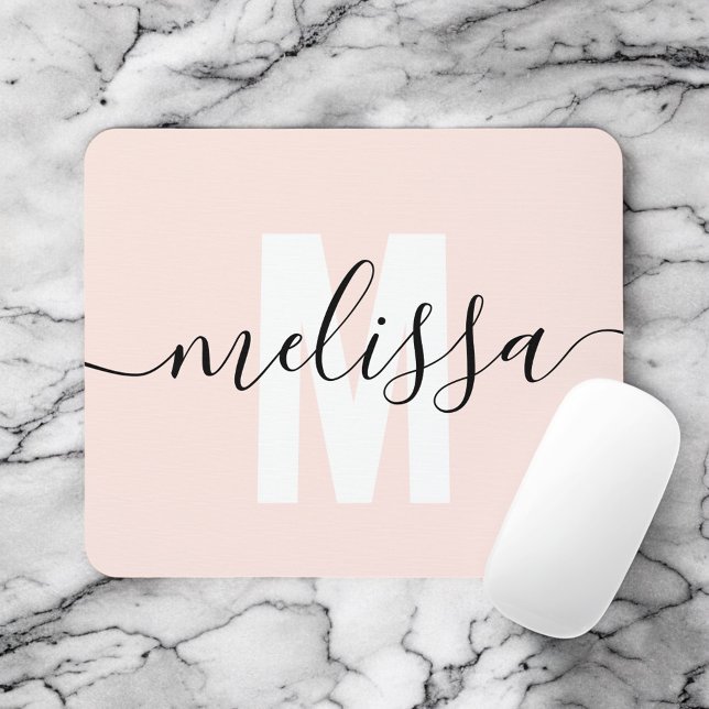 Modern enkel handskrift av Monogram Namn Musmatta (Skapare uppladdad)