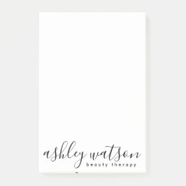 Modern, enkel handskriven kallgrafi med latinsk vi post-it block