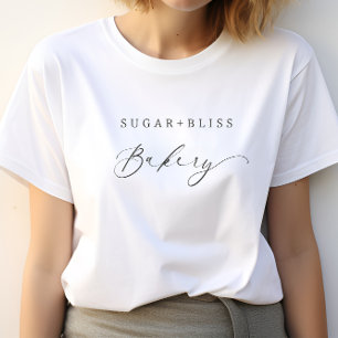 Modern enkel handskriven skriptbakerie t shirt