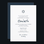 Modern enkel handskriven typografi Bat mitzvah Inbjudningar<br><div class="desc">Består av lekfullt skript och serif-typografi. Allt mot en bakgrund av vit bakgrund. 

Detta är designad av Select Party Supplies,  exklusiv för Zazzle.

Finns här:http://www.zazzle.com/selectpartysupplies</div>