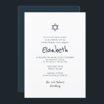 Modern enkel handskriven typografi Bat mitzvah Inbjudningar<br><div class="desc">Består av lekfullt skript och serif-typografi. Allt mot en bakgrund av vit bakgrund. 

Detta är designad av Select Party Supplies,  exklusiv för Zazzle.

Finns här:http://www.zazzle.com/selectpartysupplies</div>