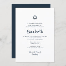 Modern enkel handskriven typografi Bat mitzvah