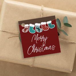 Modern enkel Helgdag för julklapp Gåvor Etiketter