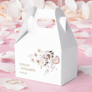 Modern Enkel Höst Torkade Blommor & Löv Bröllop Presentaskar