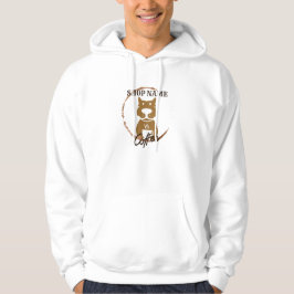 Modern enkel Hund Cafe Coffee Shop Hoodie