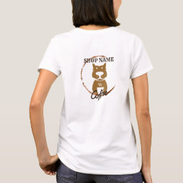 Modern Enkel Hundkafé Koffeeshop T Shirt