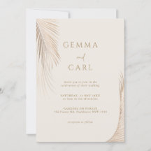 Modern enkel inbjudan till bröllop i Handflatan Lö