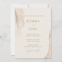 Modern enkel inbjudan till bröllop i Handflatan Lö