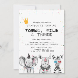 Modern enkel inbjudan till Party-djur