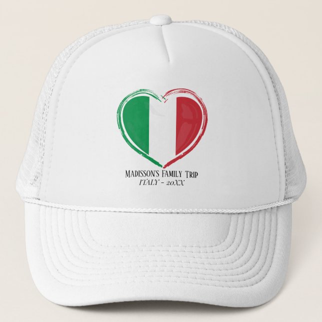 Modern Enkel ITALY Truckerhatt Keps (Framsida)