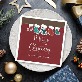 Modern enkel Julfest för julinventeringar Pappersservett