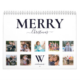 Modern enkel julfoto kalender