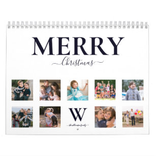 Modern enkel julfoto kalender