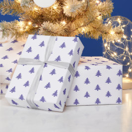 Modern enkel Julgranar Periwinkle Blue Presentpapper