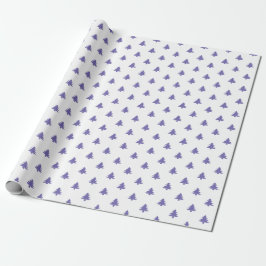 Modern enkel Julgranar Periwinkle Blue Presentpapper