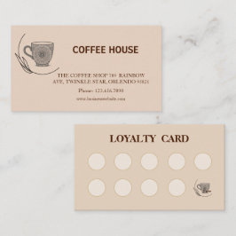 Modern enkel kaffebarkort visitkort