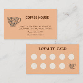 Modern enkel kaffebod Loyalty Card Visitkort