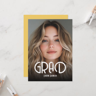 Modern enkel kalligrafi Foto Examen Inbjudan