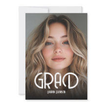 Modern enkel kalligrafi foto-examensinbjudan