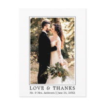 Modern Enkel Kärlek Tacksamhet Bröllopsfoto