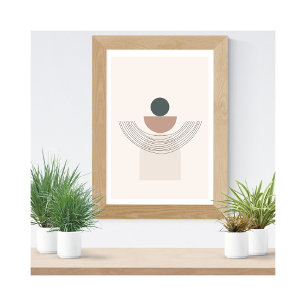 Modern enkel konst i Jorden Tones Poster