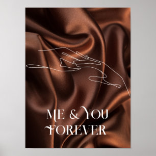 Modern enkel konst svart och vit,boho-chic poster