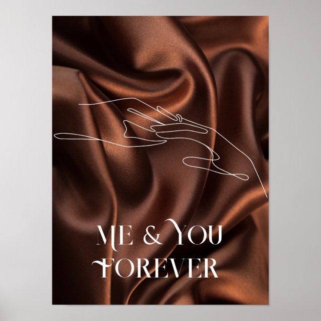 Modern enkel konst svart och vit,boho-chic poster (Framsidan)