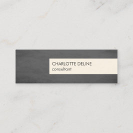 Modern enkel konsulent för strukturgrå färgrand mini visitkort
