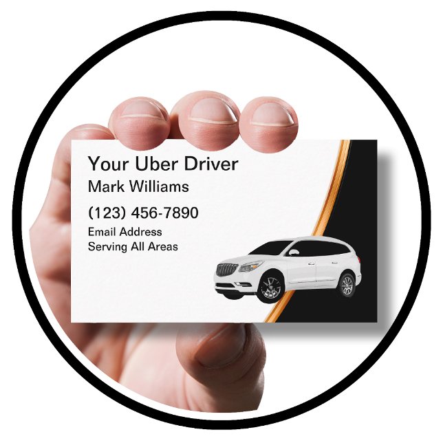 Modern enkel körning med Uber Driver Ride Hailing Visitkort (Skapare uppladdad)