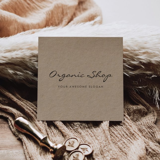 Modern, enkel kraft fyrkantigt visitkort (Skapare uppladdad)