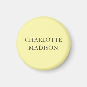 Modern Enkel Kräm Trendig Minimalistisk Enkel Namn Magnet