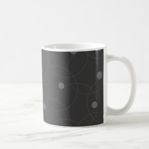 Modern, enkel, lekfull, roligt mönster i cirklar kaffemugg