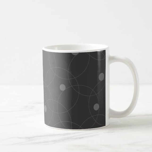 Modern, enkel, lekfull, roligt mönster i cirklar kaffemugg (Höger)