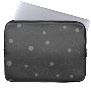 Modern, enkel, lekfull, roligt mönster i cirklar laptop fodral