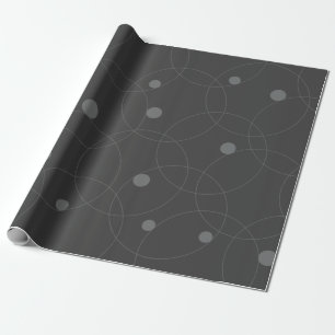 Modern, enkel, lekfull, roligt mönster i cirklar presentpapper