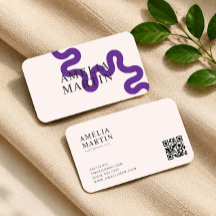 modern enkel lila touch företags kort