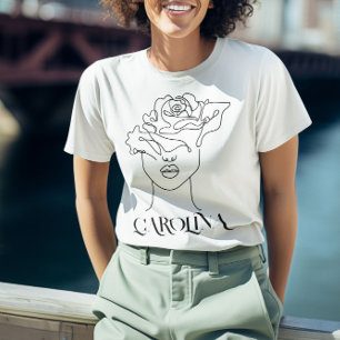Modern enkel linjearbetning, Boho Chic T Shirt