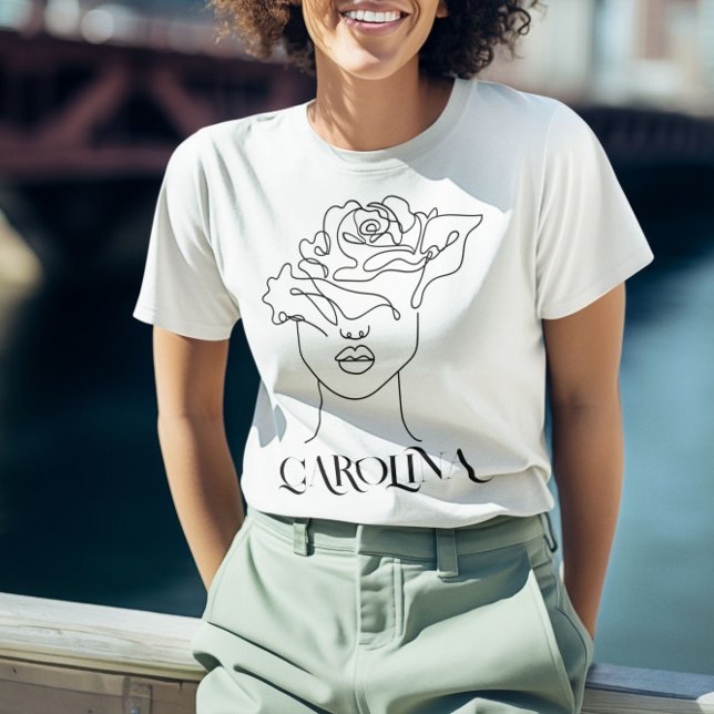 Modern enkel linjearbetning, Boho Chic T Shirt (Skapare uppladdad)