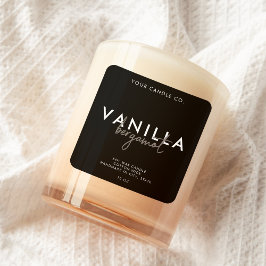 Modern enkel ljus-etikett fyrkantigt klistermärke