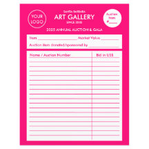 Modern Enkel Magenta Lägg till logotyp | Auktionsb