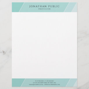 Modern enkel mall för för elegantgrönt och vit brevhuvud