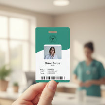 Modern enkel medicinsk ID-bricka