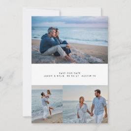 modern enkel minimal 4-kollage-foto spara datumet