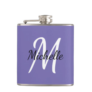 Modern enkel minimal Lila Monogram Fickplunta