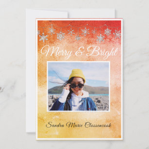 Modern enkel minimal metalisk Orange röd